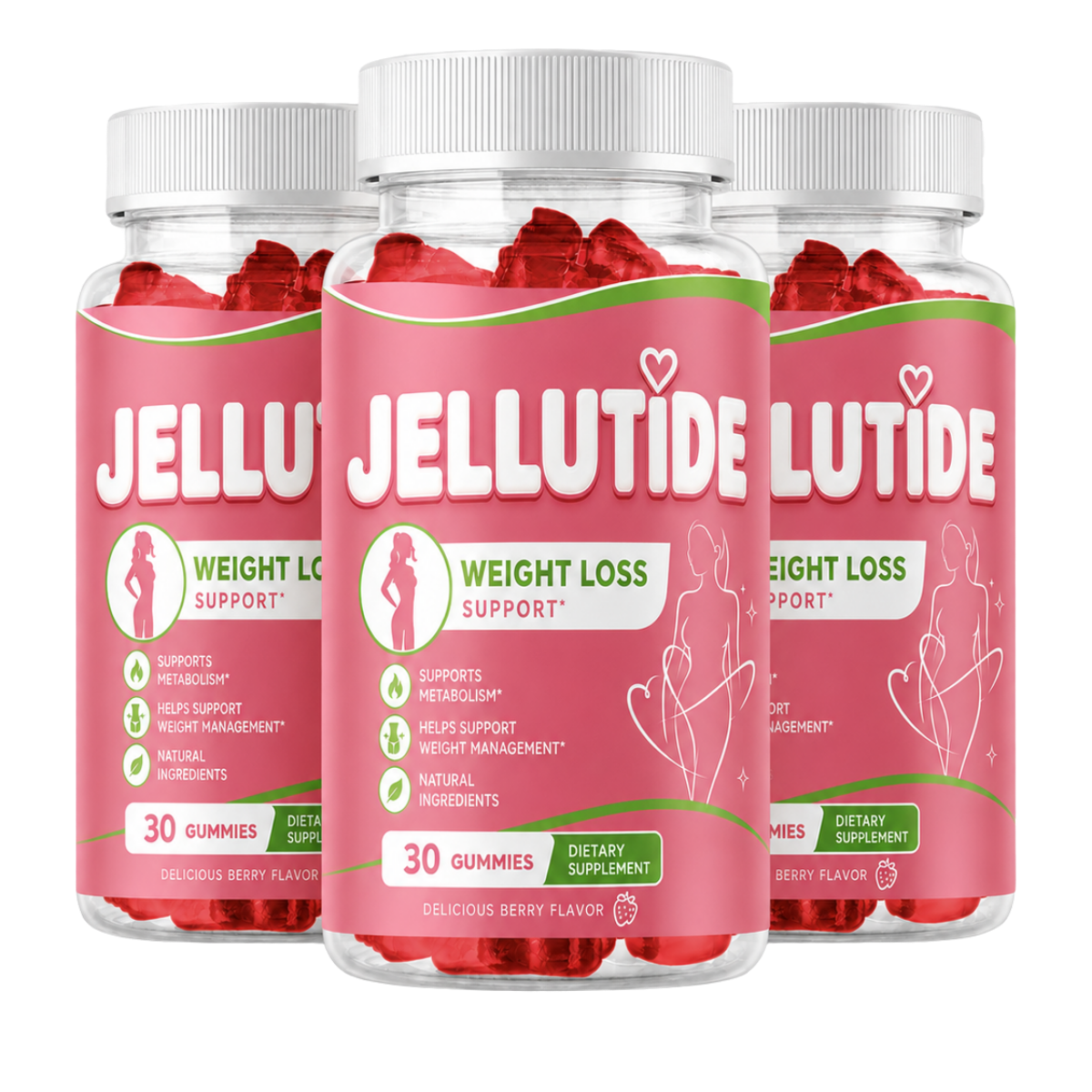 3 bottles of Jellutide gummies